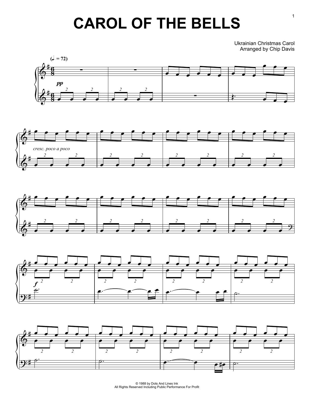 Mannheim Steamroller Carol Of The Bells sheet music notes and chords. Download Printable PDF.