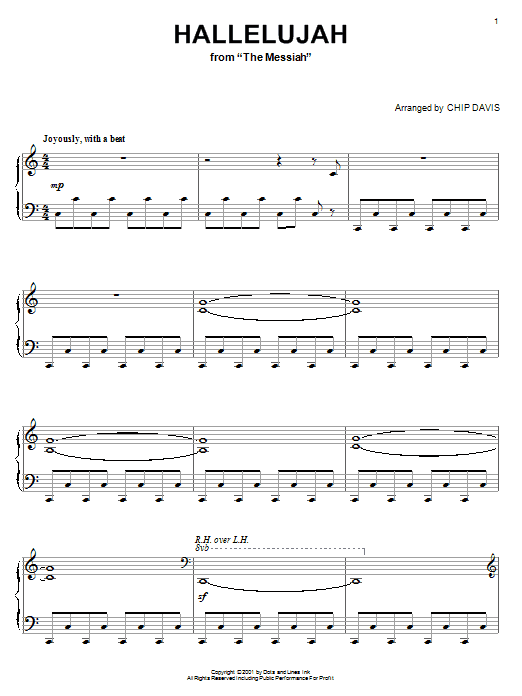 Mannheim Steamroller Hallelujah sheet music notes and chords. Download Printable PDF.