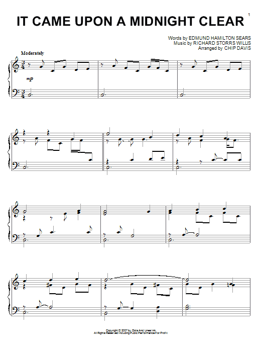 Learn to play Mannheim Steamroller It Came Upon The Midnight Clear sheet music for Piano Solo in minutes. Price: 7.8900$ Mannheim Steamroller It Came Upon The Midnight Clear sheet music notes and chords arranged for Piano Solo