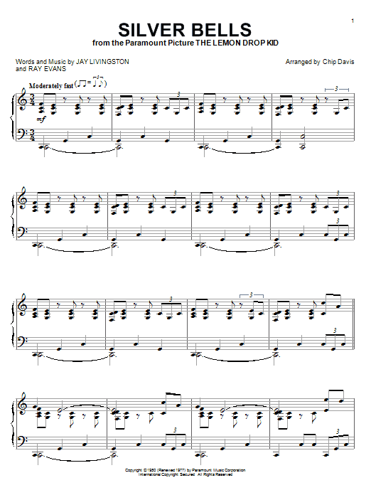 Mannheim Steamroller Silver Bells sheet music notes and chords. Download Printable PDF.