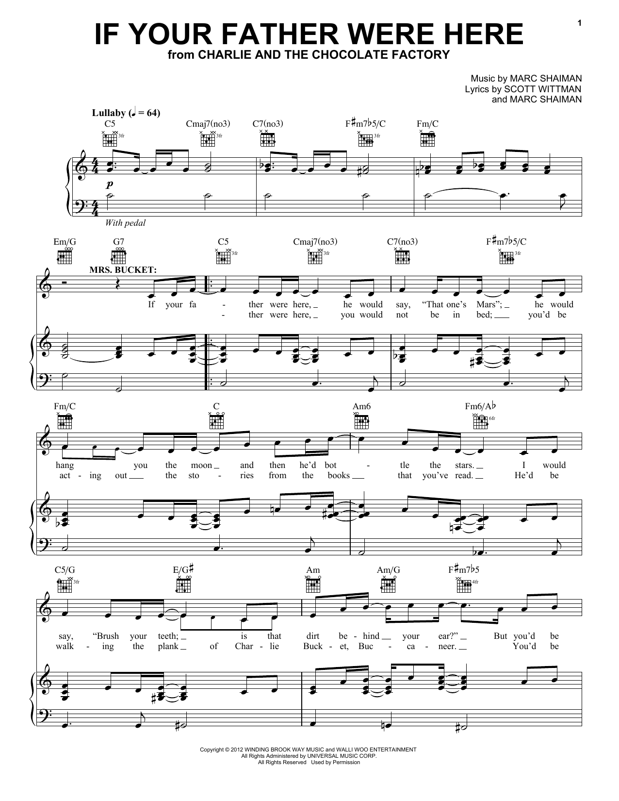 Marc Shaiman If Your Father Were Here sheet music notes and chords. Download Printable PDF.