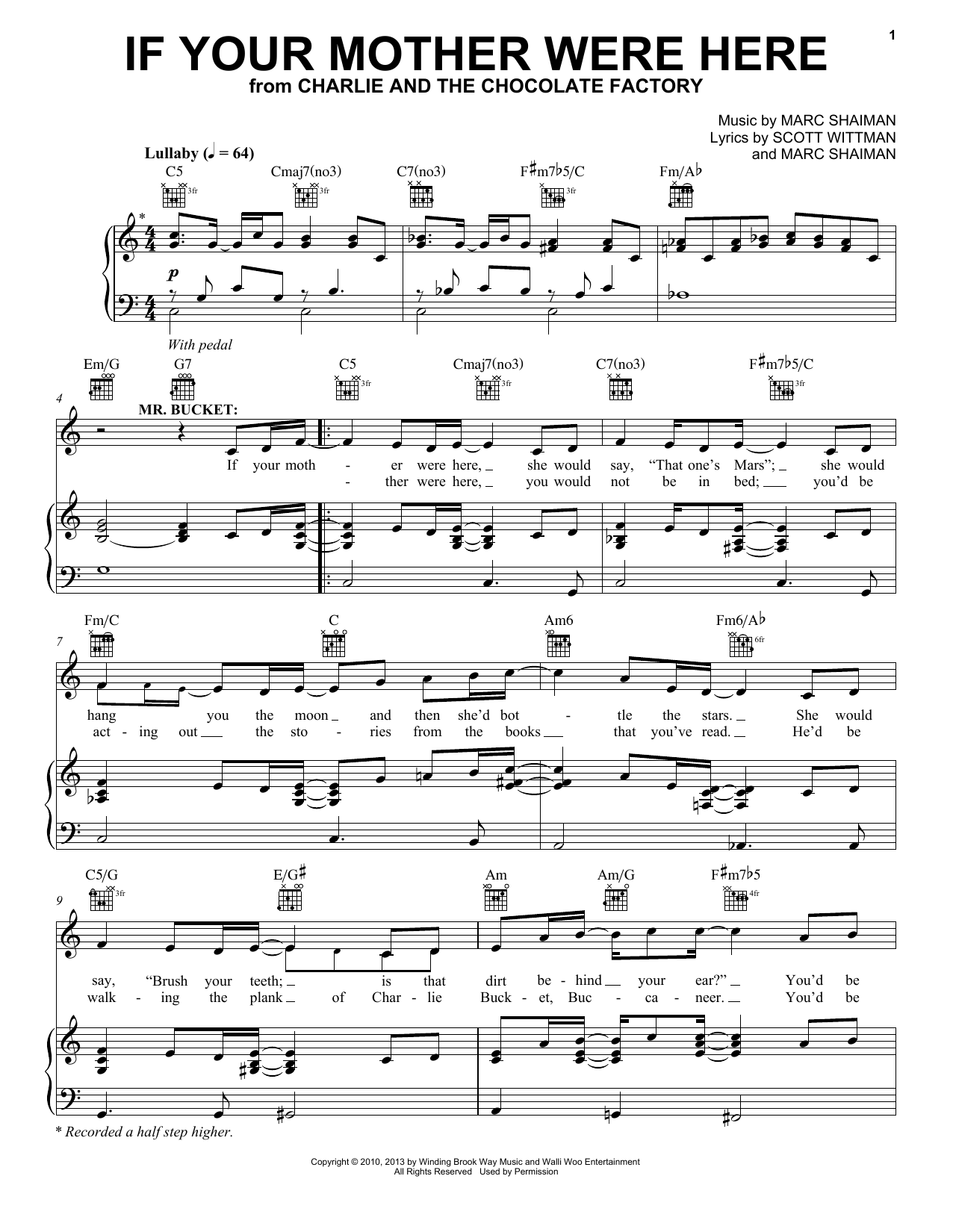 Learn to play Marc Shaiman & Scott Wittman If Your Mother Were Here sheet music for Piano, Vocal & Guitar Chords (Right-Hand Melody) in minutes. Price: 7.8900$ Marc Shaiman & Scott Wittman If Your Mother Were Here sheet music notes and chords arranged for Piano, Vocal & Guitar Chords (Right-Hand Melody)