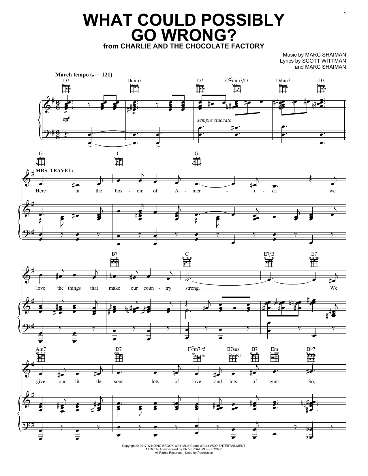 Marc Shaiman What Could Possibly Go Wrong? sheet music notes and chords. Download Printable PDF.