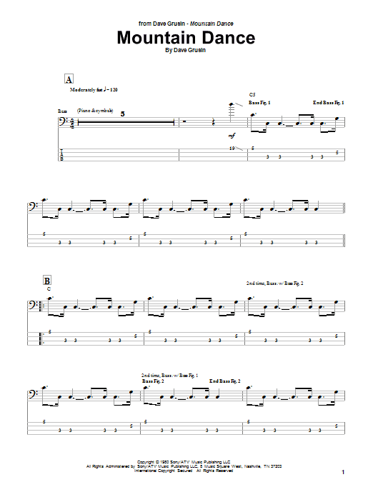 Marcus Miller Mountain Dance sheet music notes and chords. Download Printable PDF.