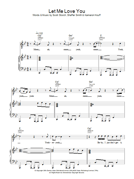 Mario Let Me Love You sheet music notes and chords. Download Printable PDF.