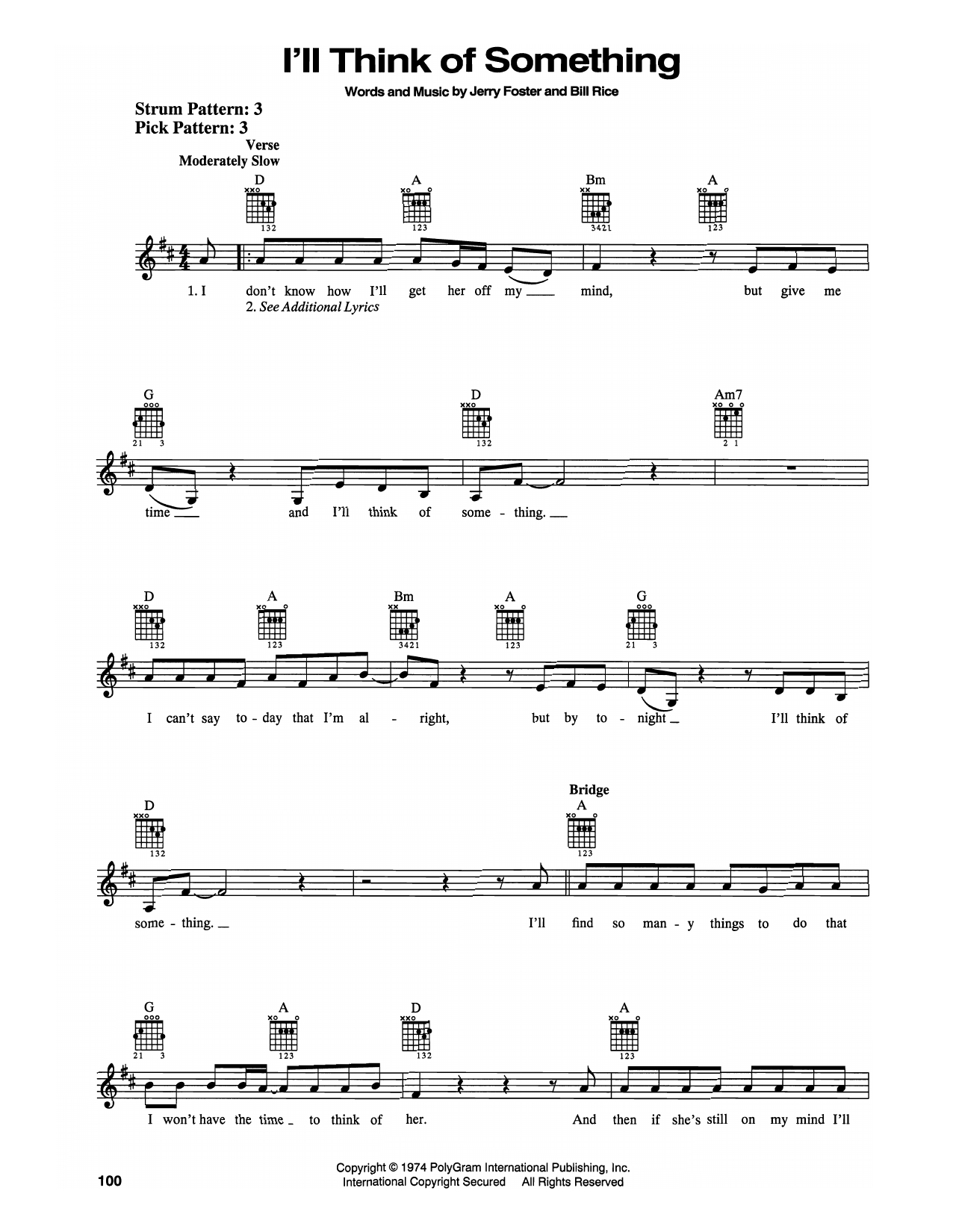 Mark Chesnutt I'll Think Of Something sheet music notes and chords. Download Printable PDF.