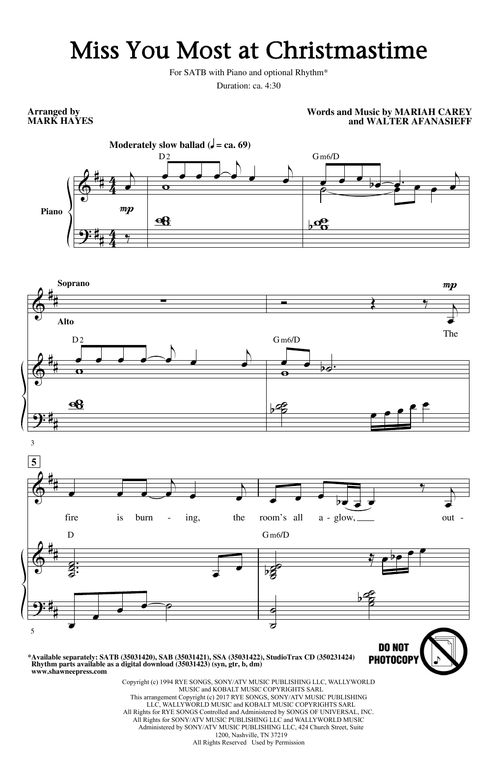 Mark Hayes Miss You Most At Christmas Time sheet music notes and chords. Download Printable PDF.