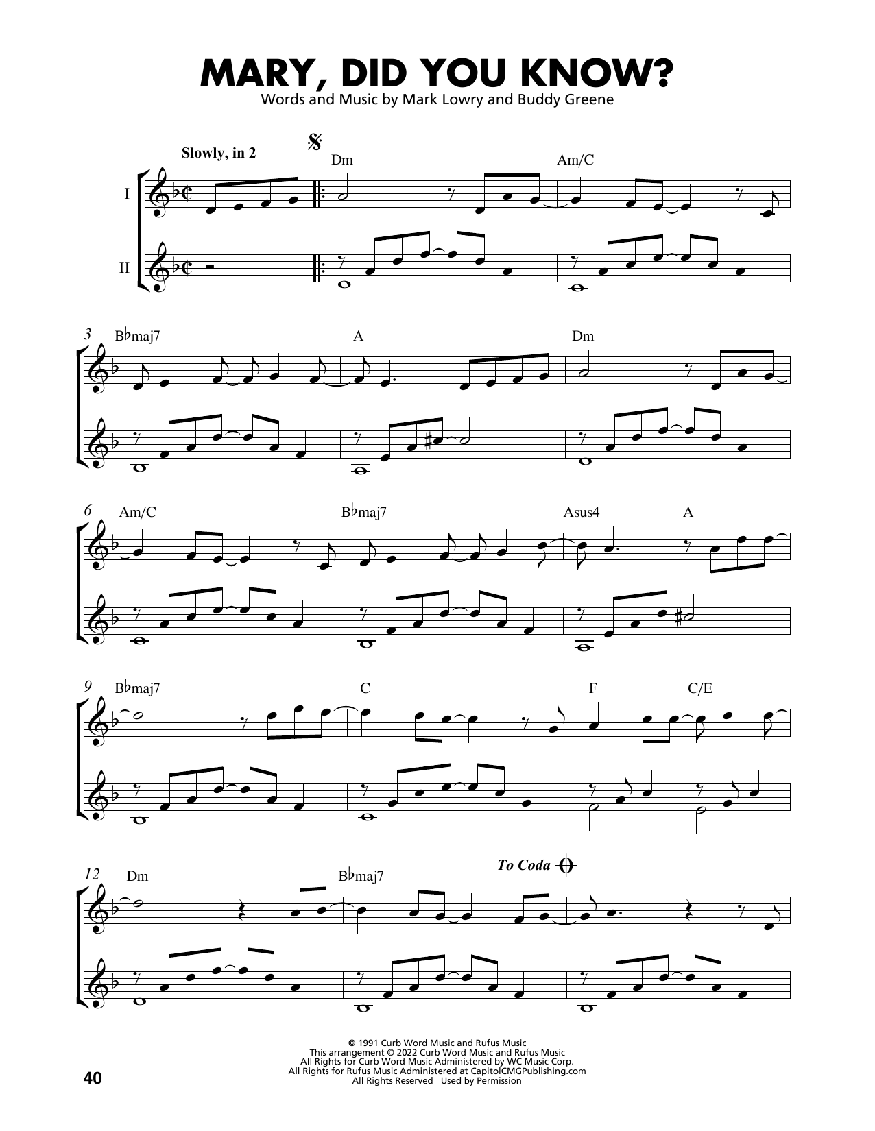 Mark Lowry Mary, Did You Know? (arr. Mark Phillips) sheet music notes and chords. Download Printable PDF.