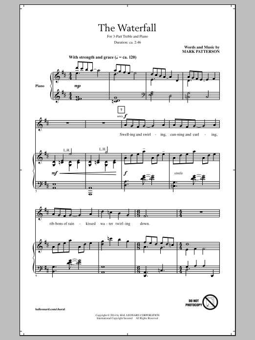 Mark Patterson The Waterfall sheet music notes and chords. Download Printable PDF.