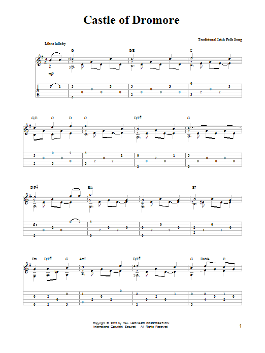 Learn to play Irish Folksong Castle Of Dromore sheet music for Easy Guitar Tab in minutes. Price: 6.9900$ Irish Folksong Castle Of Dromore sheet music notes and chords arranged for Easy Guitar Tab