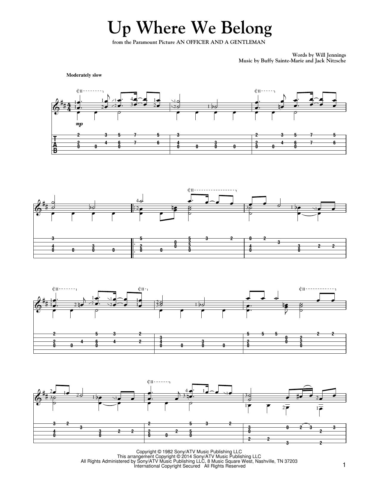 Mark Phillips Up Where We Belong sheet music notes and chords. Download Printable PDF.