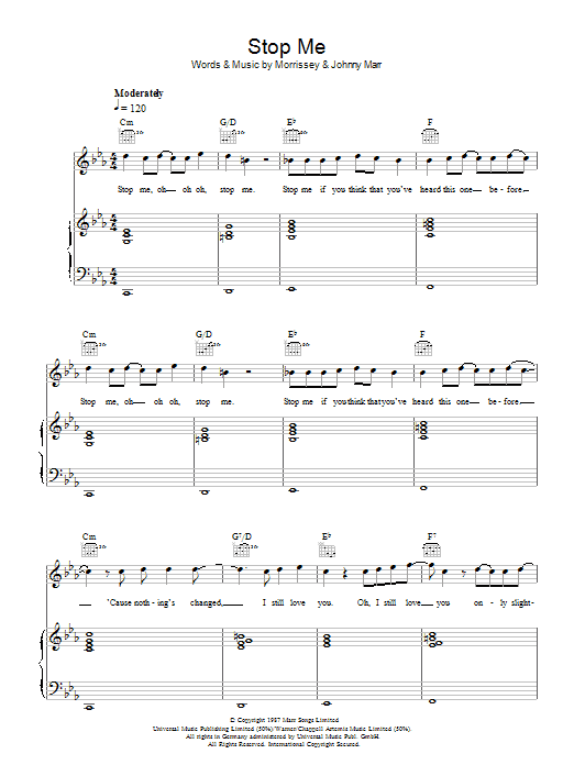 Learn to play Mark Ronson Stop Me (feat. Daniel Merriweather) sheet music for Piano, Vocal & Guitar Chords in minutes. Price: 7.8900$ Mark Ronson Stop Me (feat. Daniel Merriweather) sheet music notes and chords arranged for Piano, Vocal & Guitar Chords