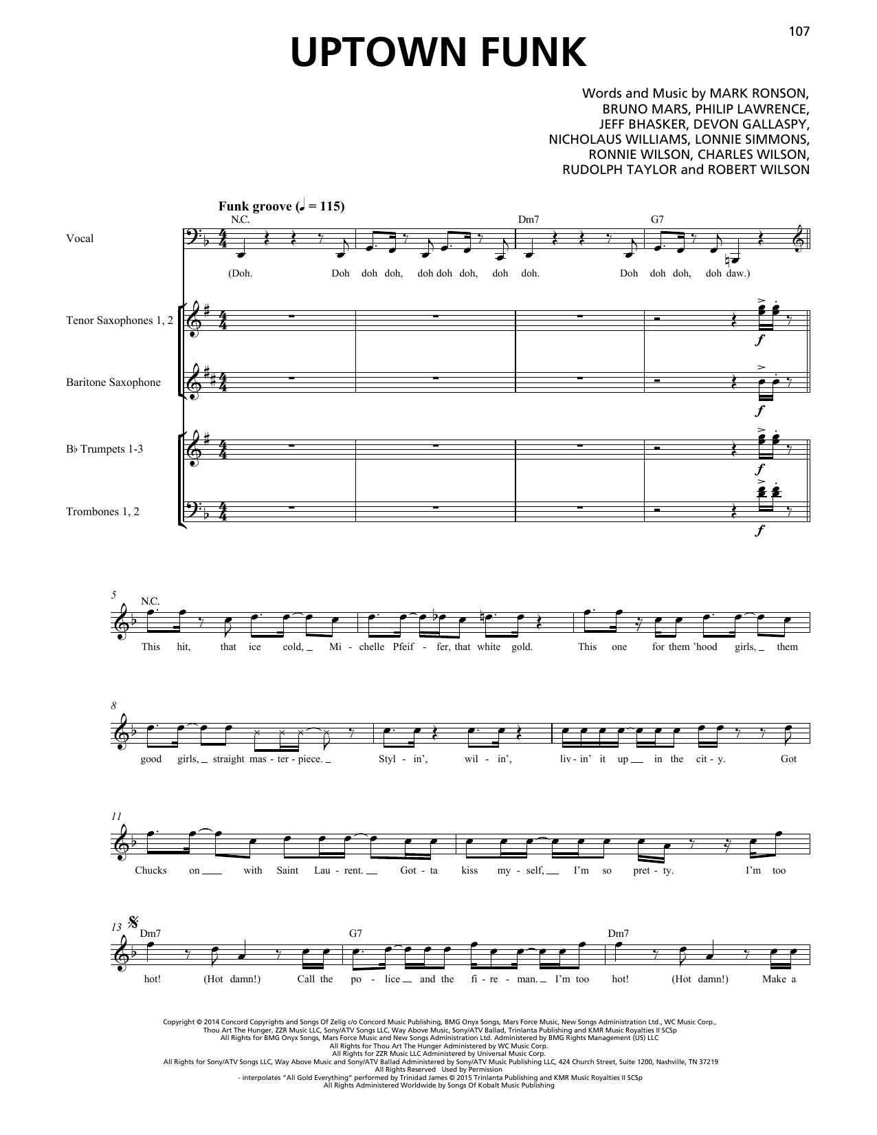 Learn to play Mark Ronson Uptown Funk (feat. Bruno Mars) (Horn Section) sheet music for Transcribed Score in minutes. Price: 7.8900$ Mark Ronson Uptown Funk (feat. Bruno Mars) (Horn Section) sheet music notes and chords arranged for Transcribed Score