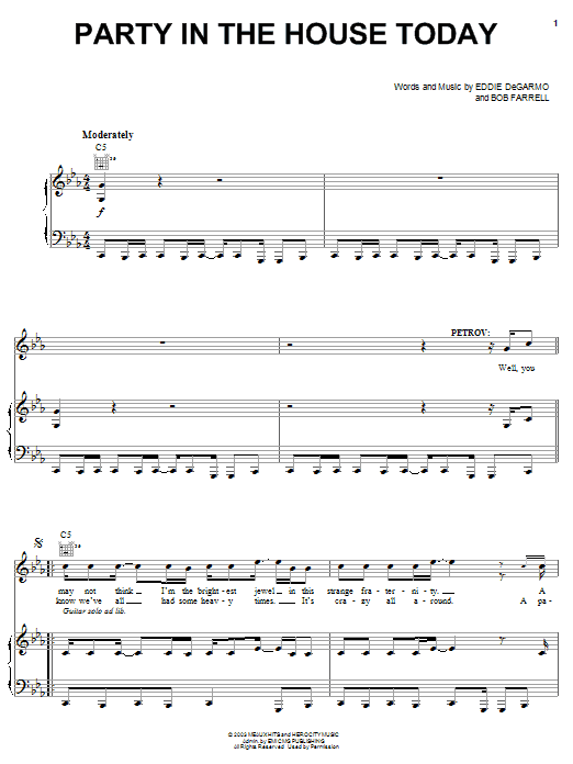 Learn to play Mark Stuart Party In The House Today sheet music for Piano, Vocal & Guitar Chords (Right-Hand Melody) in minutes. Price: 7.8900$ Mark Stuart Party In The House Today sheet music notes and chords arranged for Piano, Vocal & Guitar Chords (Right-Hand Melody)