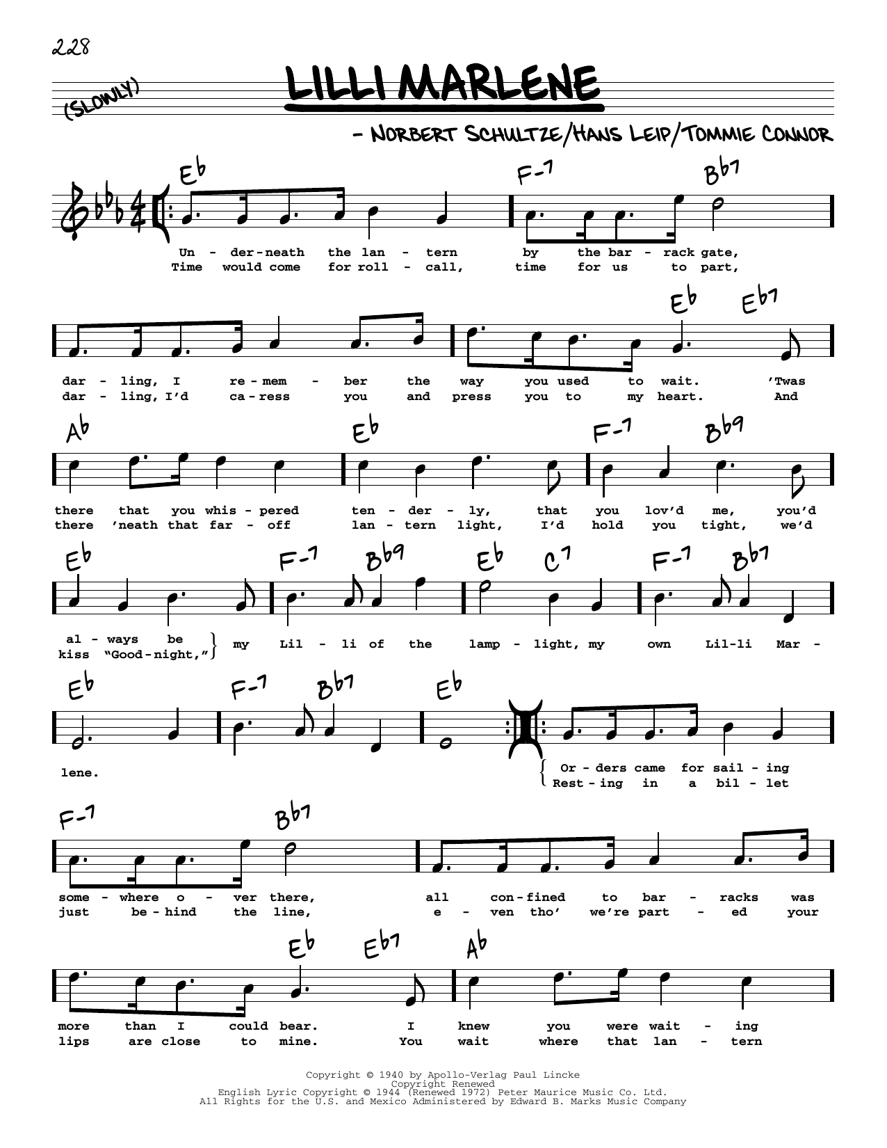 Learn to play Marlene Dietrich Lilli Marlene (Lili Marleen) (High Voice) sheet music for Real Book – Melody, Lyrics & Chords in minutes. Price: 5.9900$ Marlene Dietrich Lilli Marlene (Lili Marleen) (High Voice) sheet music notes and chords arranged for Real Book – Melody, Lyrics & Chords