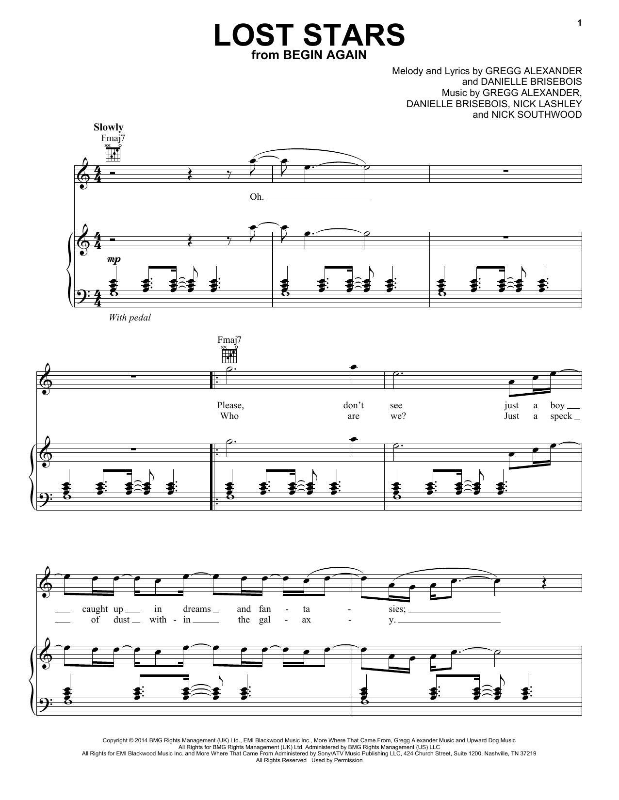 Learn to play Maroon 5 Lost Stars sheet music for Piano, Vocal & Guitar Chords (Right-Hand Melody) in minutes. Price: 7.8900$ Maroon 5 Lost Stars sheet music notes and chords arranged for Piano, Vocal & Guitar Chords (Right-Hand Melody)