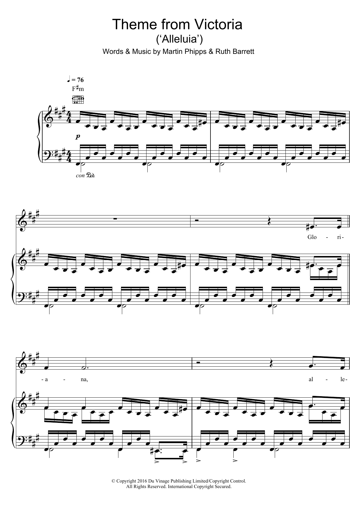 Learn to play Martin Phipps Victoria Theme: Alleluia (feat. Mediaeval Baebes) sheet music for Piano, Vocal & Guitar Chords in minutes. Price: 7.8900$ Martin Phipps Victoria Theme: Alleluia (feat. Mediaeval Baebes) sheet music notes and chords arranged for Piano, Vocal & Guitar Chords