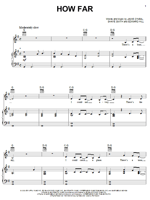Learn to play Martina McBride How Far sheet music for Piano, Vocal & Guitar Chords (Right-Hand Melody) in minutes. Price: 7.8900$ Martina McBride How Far sheet music notes and chords arranged for Piano, Vocal & Guitar Chords (Right-Hand Melody)