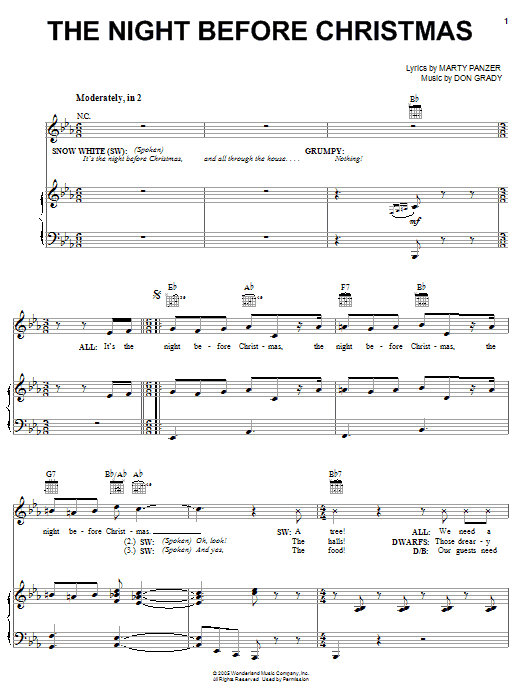 Learn to play Marty Panzer The Night Before Christmas sheet music for Piano, Vocal & Guitar Chords (Right-Hand Melody) in minutes. Price: 7.8900$ Marty Panzer The Night Before Christmas sheet music notes and chords arranged for Piano, Vocal & Guitar Chords (Right-Hand Melody)
