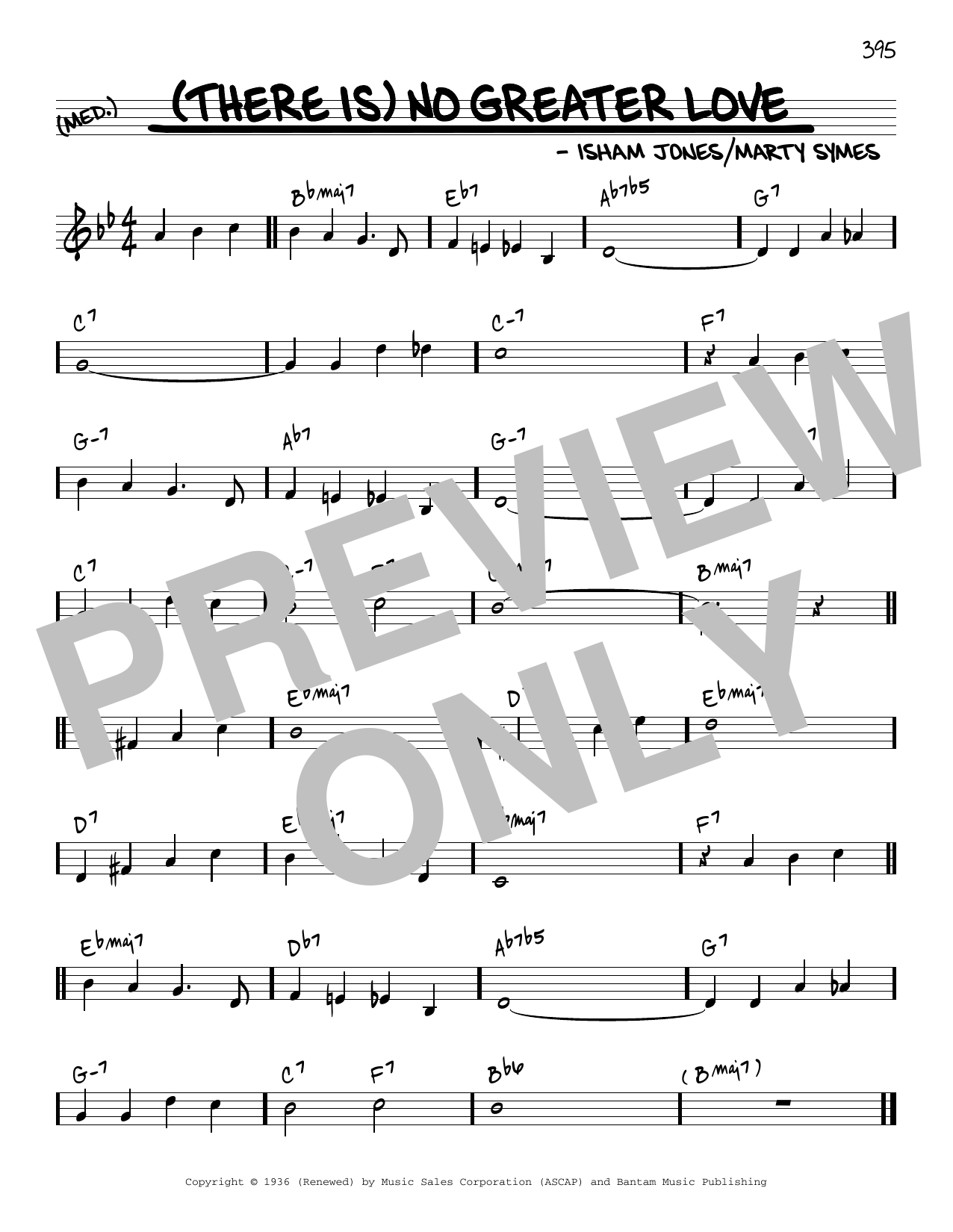 Marty Symes (There Is) No Greater Love [Reharmonized version] (arr. Jack Grassel) sheet music notes and chords arranged for Real Book – Melody & Chords