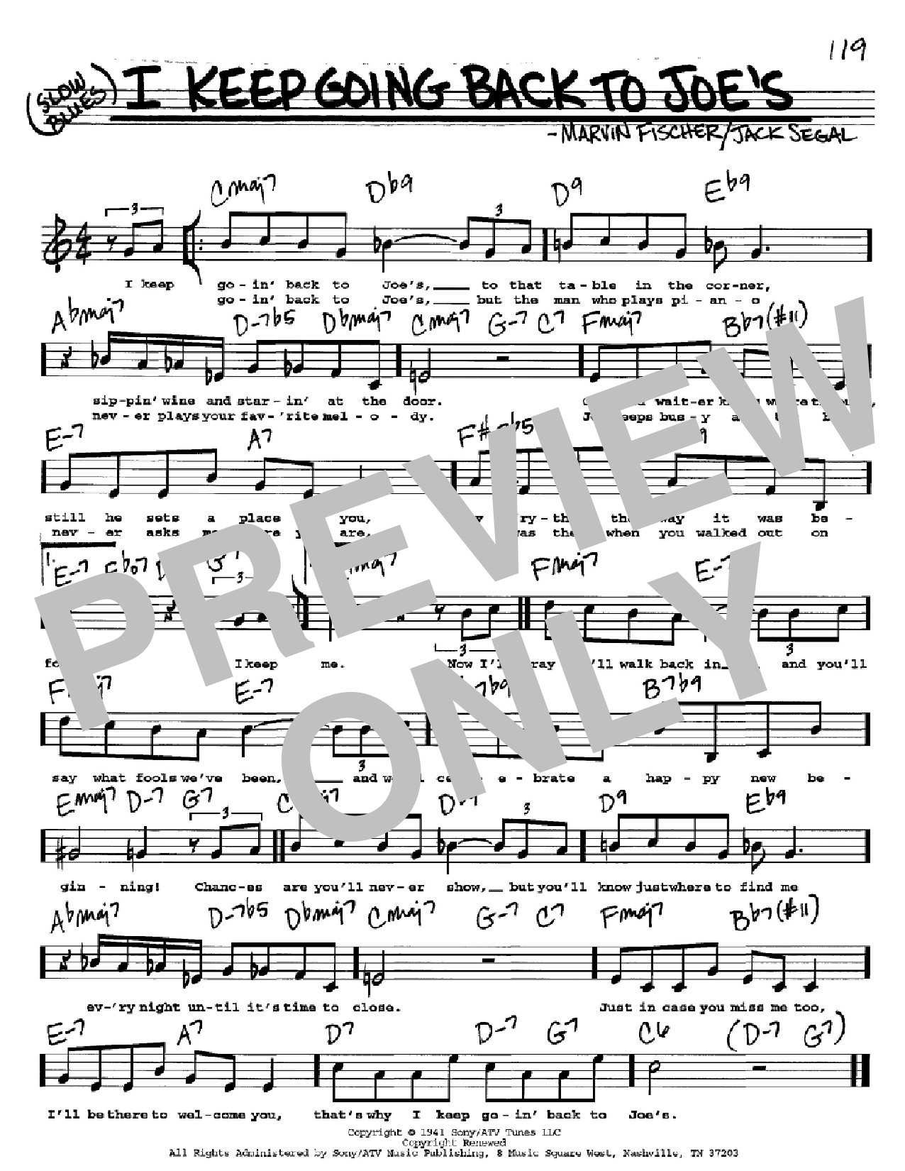 Learn to play Marvin Fisher I Keep Going Back To Joe's sheet music for Real Book – Melody, Lyrics & Chords in minutes. Price: 5.9900$ Marvin Fisher I Keep Going Back To Joe's sheet music notes and chords arranged for Real Book – Melody, Lyrics & Chords