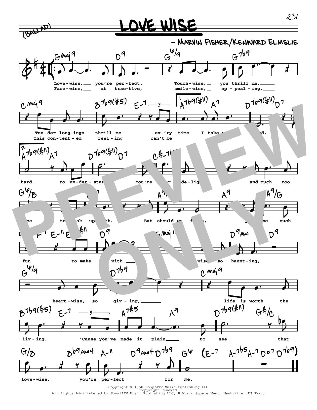 Learn to play Marvin Fisher Love Wise (High Voice) sheet music for Real Book – Melody, Lyrics & Chords in minutes. Price: 5.9900$ Marvin Fisher Love Wise (High Voice) sheet music notes and chords arranged for Real Book – Melody, Lyrics & Chords