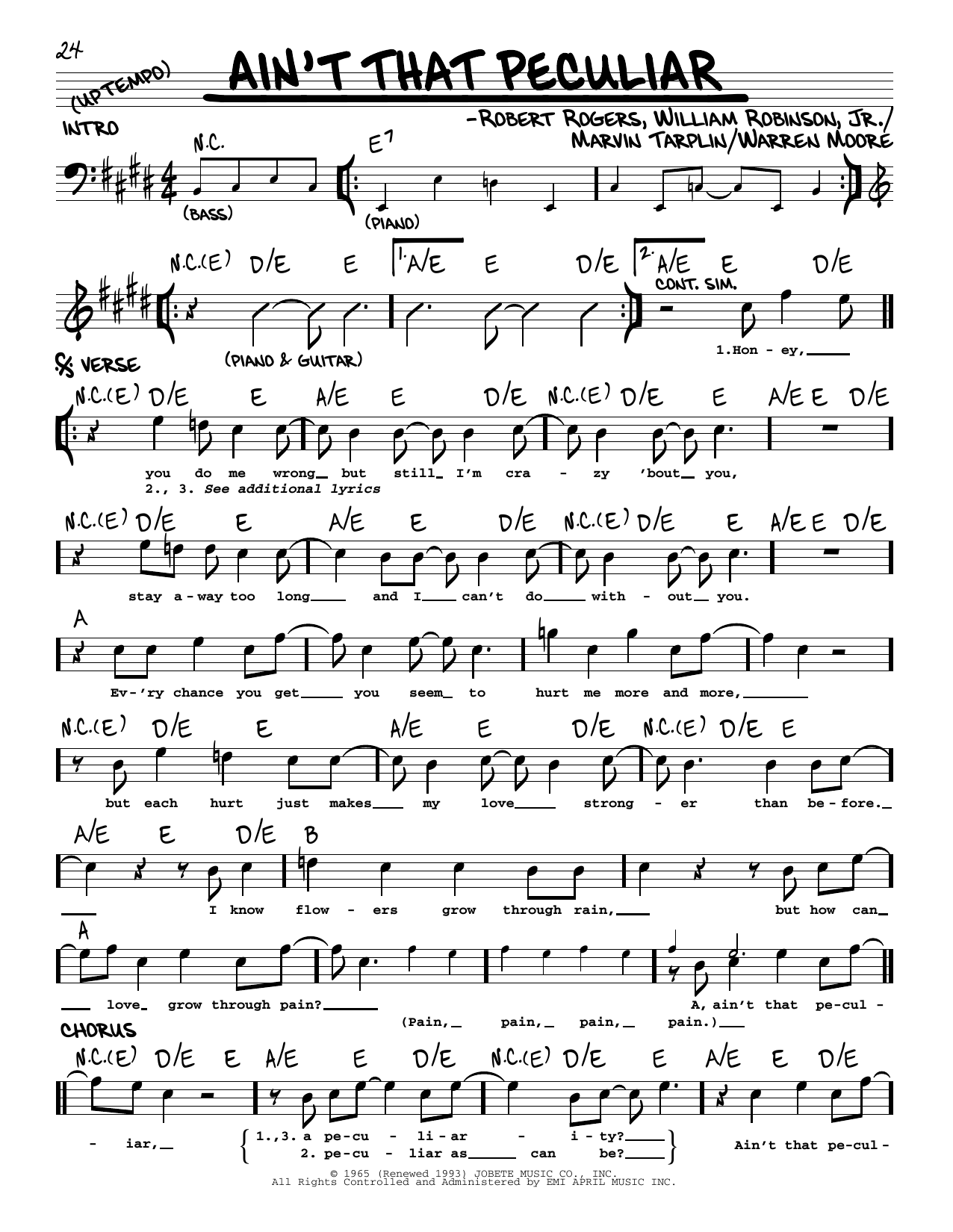 Learn to play Marvin Gaye Ain't That Peculiar sheet music for Real Book – Melody & Chords in minutes. Price: 5.9900$ Marvin Gaye Ain't That Peculiar sheet music notes and chords arranged for Real Book – Melody & Chords