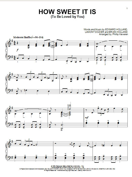 Marvin Gaye How Sweet It Is (To Be Loved By You) sheet music notes and chords. Download Printable PDF.