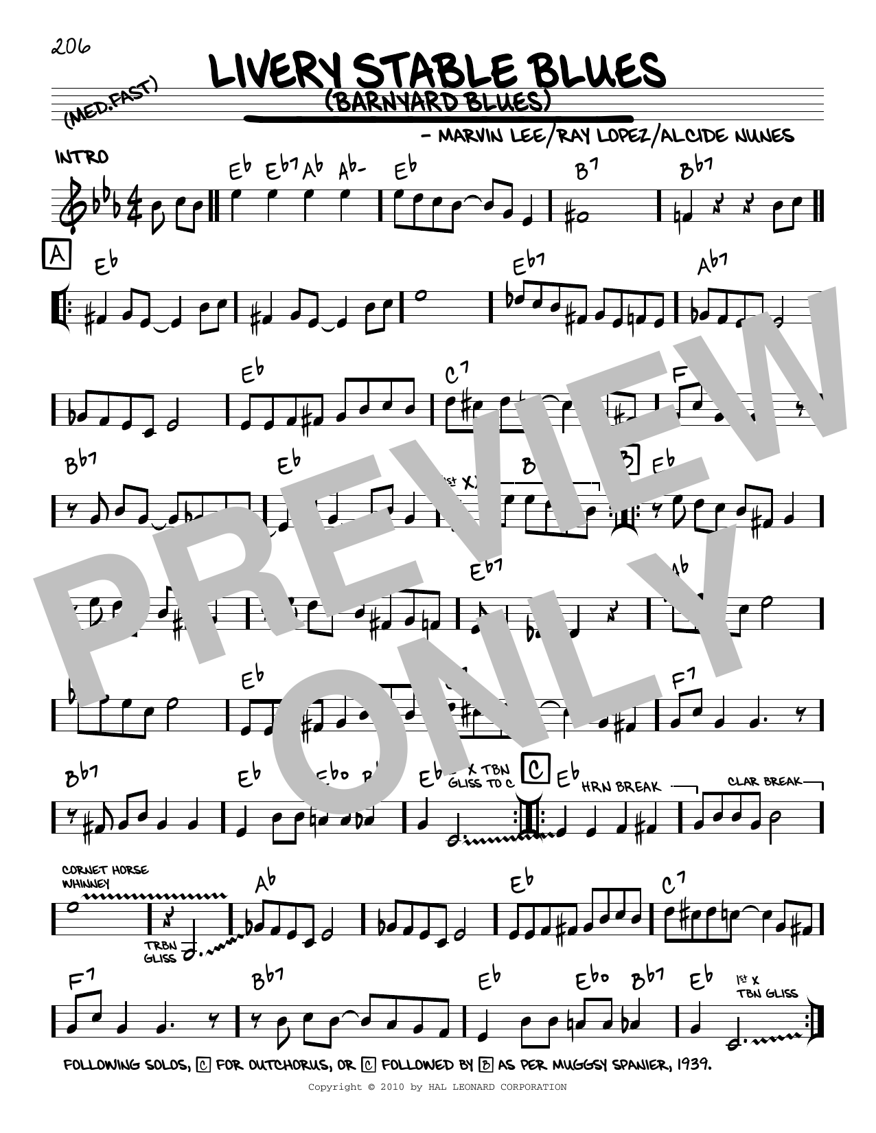 Marvin Lee Livery Stable Blues (Barnyard Blues) (arr. Robert Rawlins) sheet music notes and chords. Download Printable PDF.