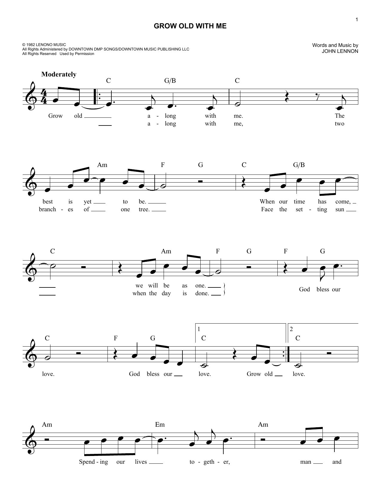 Mary Chapin Carpenter Grow Old With Me sheet music notes and chords. Download Printable PDF.