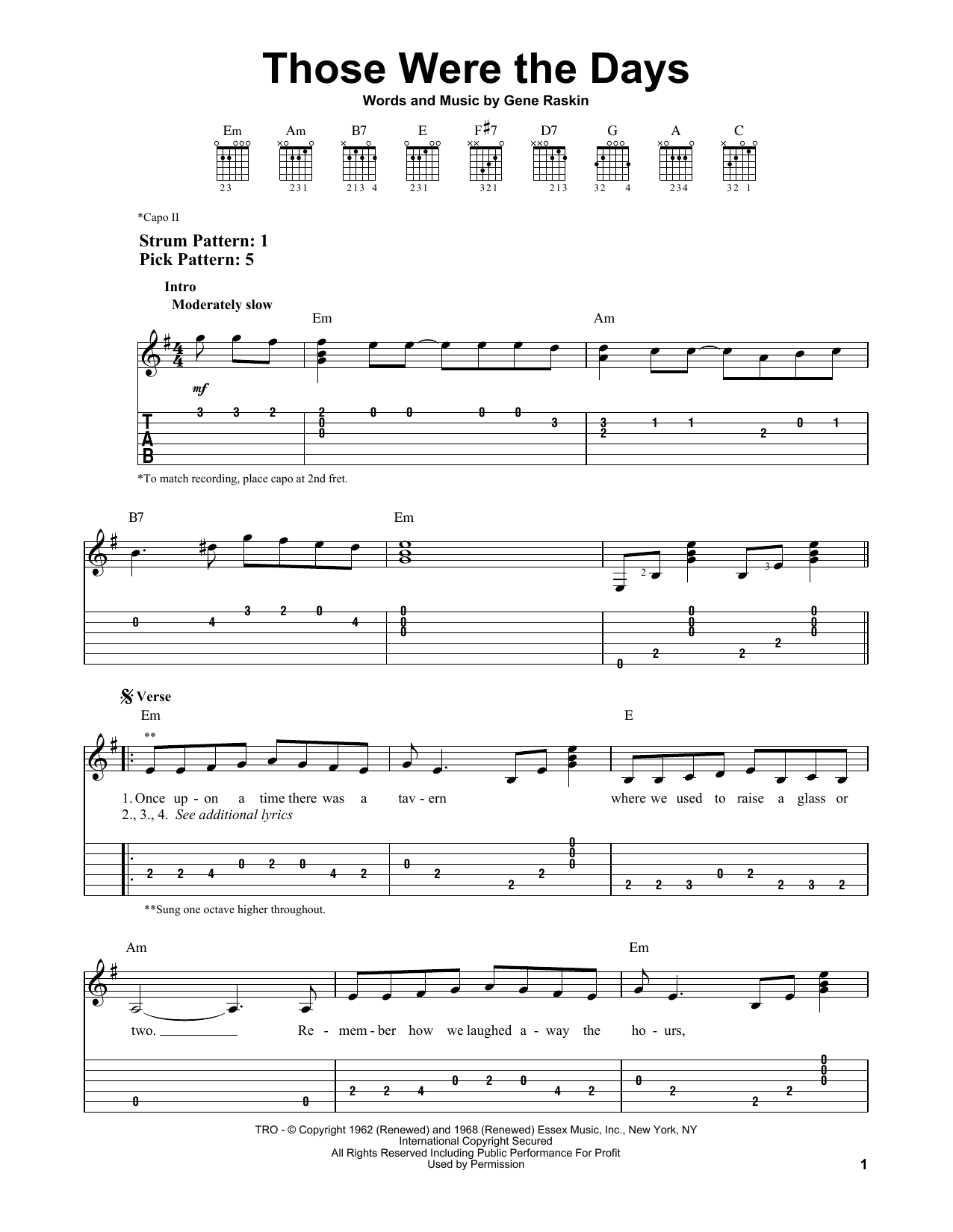 Mary Hopkin Those Were The Days sheet music notes and chords. Download Printable PDF.