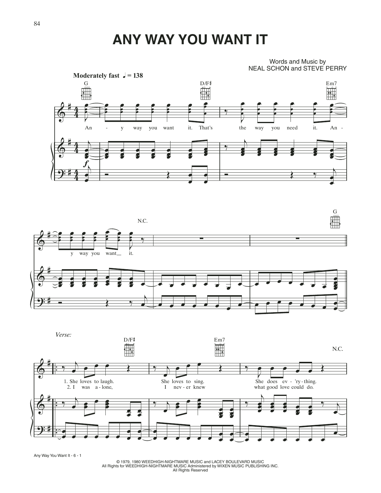 Mary J. Blige, Constantine Maroulis and Julianne Hough Any Way You Want It (from Rock Of Ages) sheet music notes and chords. Download Printable PDF.