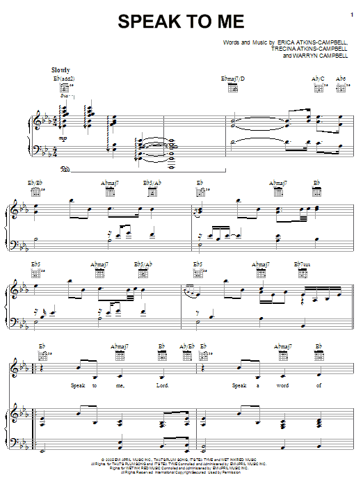 Learn to play Mary Mary Speak To Me sheet music for Piano, Vocal & Guitar Chords (Right-Hand Melody) in minutes. Price: 7.8900$ Mary Mary Speak To Me sheet music notes and chords arranged for Piano, Vocal & Guitar Chords (Right-Hand Melody)