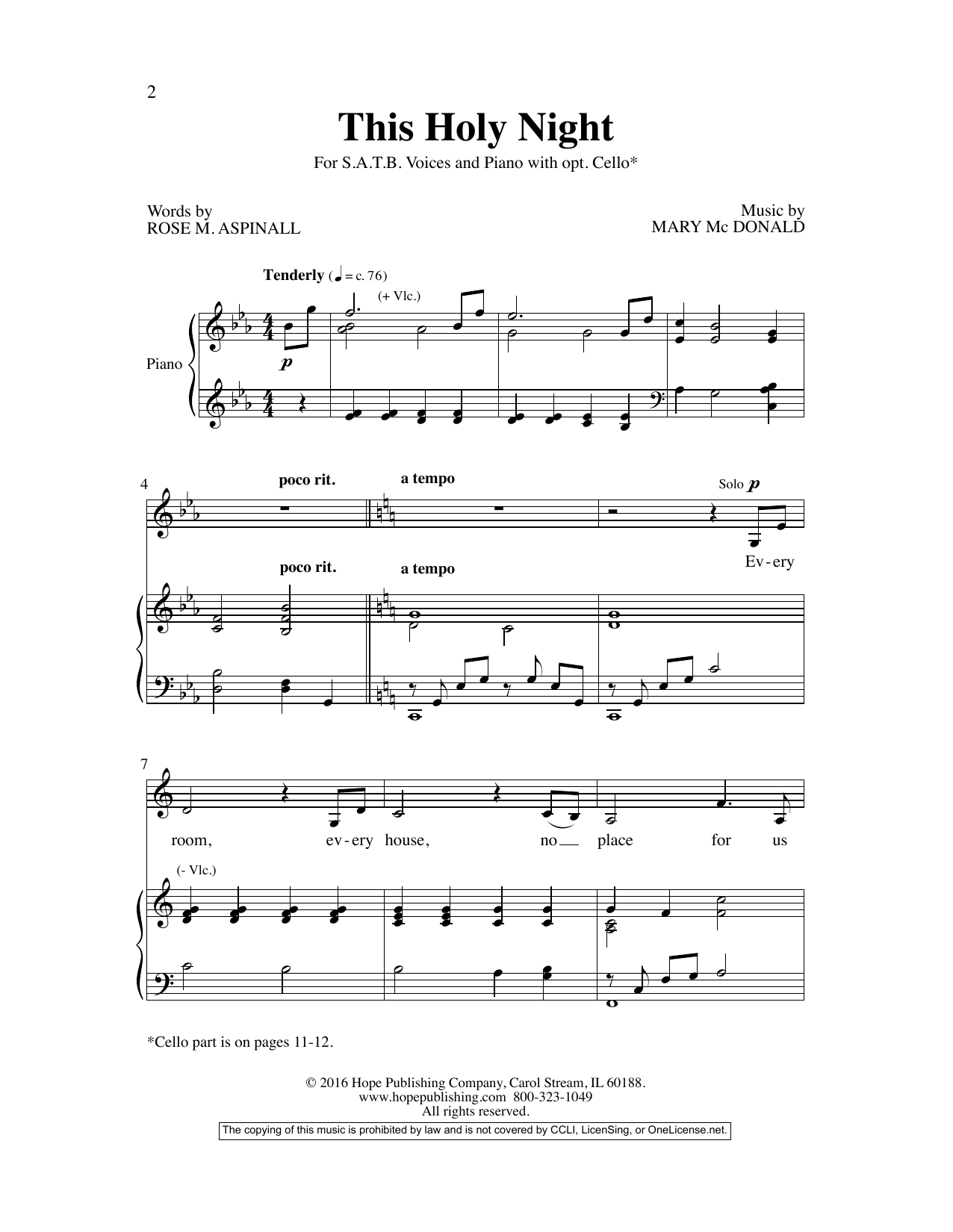 Mary McDonald This Holy Night sheet music notes and chords. Download Printable PDF.