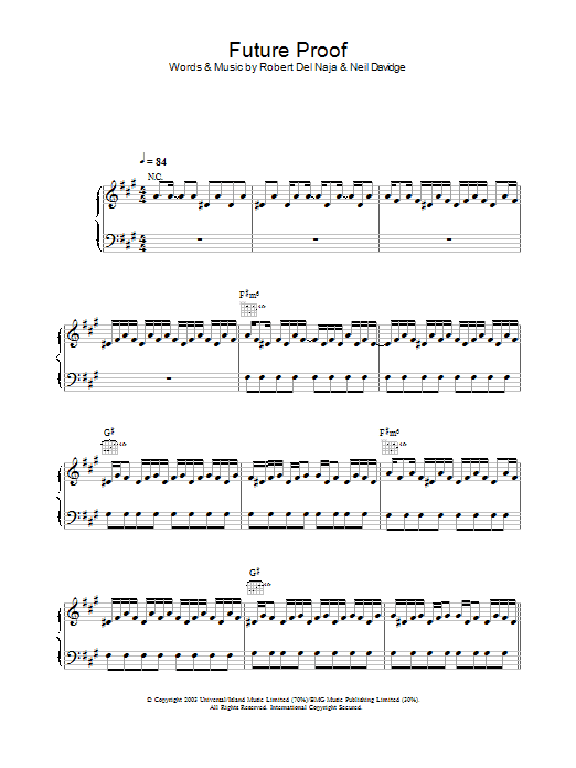 Learn to play Massive Attack Future Proof sheet music for Piano, Vocal & Guitar Chords in minutes. Price: 7.8900$ Massive Attack Future Proof sheet music notes and chords arranged for Piano, Vocal & Guitar Chords