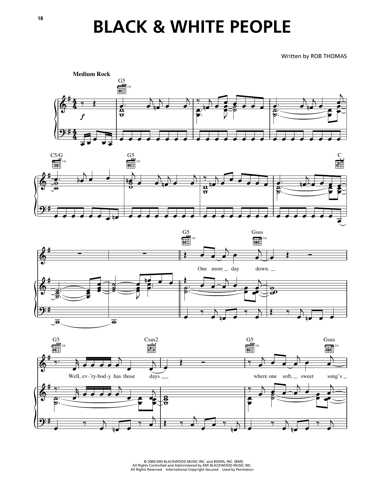 Learn to play Matchbox Twenty Black & White People sheet music for Piano, Vocal & Guitar Chords (Right-Hand Melody) in minutes. Price: 7.8900$ Matchbox Twenty Black & White People sheet music notes and chords arranged for Piano, Vocal & Guitar Chords (Right-Hand Melody)