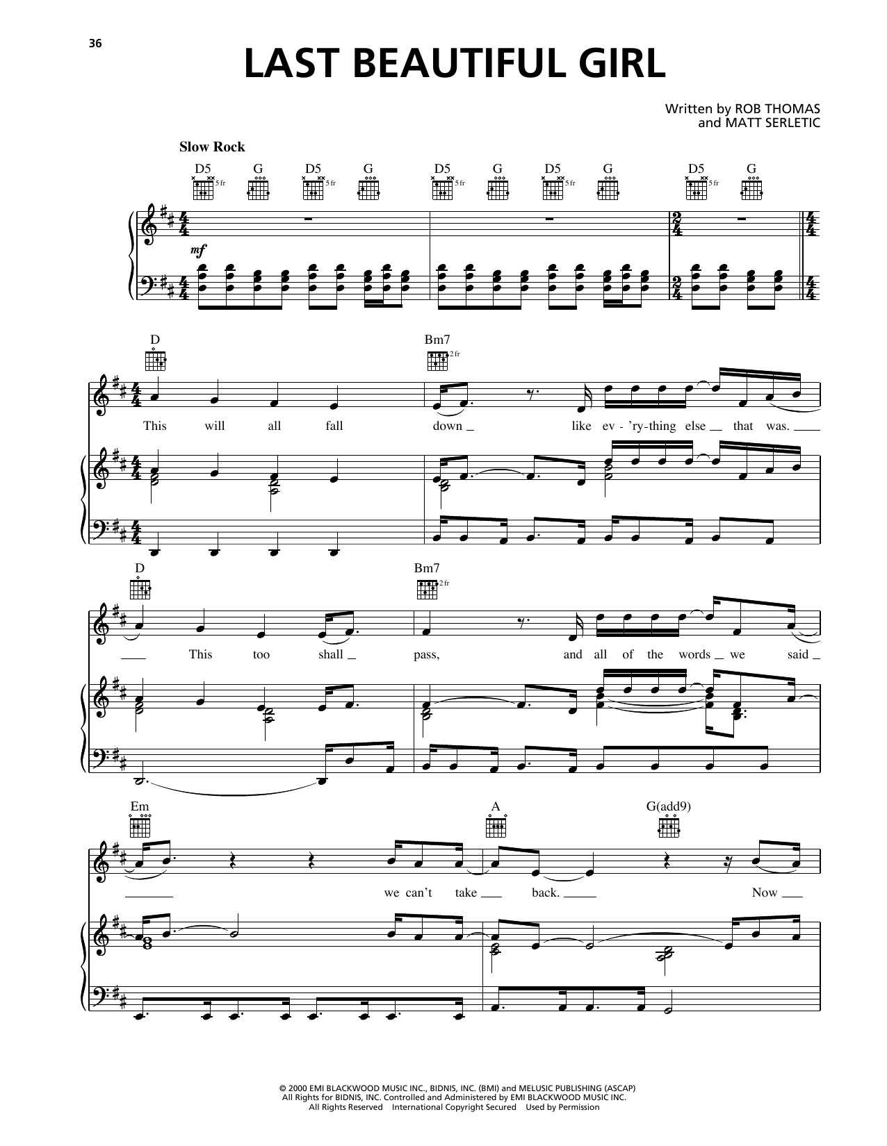 Learn to play Matchbox Twenty Last Beautiful Girl sheet music for Piano, Vocal & Guitar Chords (Right-Hand Melody) in minutes. Price: 7.8900$ Matchbox Twenty Last Beautiful Girl sheet music notes and chords arranged for Piano, Vocal & Guitar Chords (Right-Hand Melody)