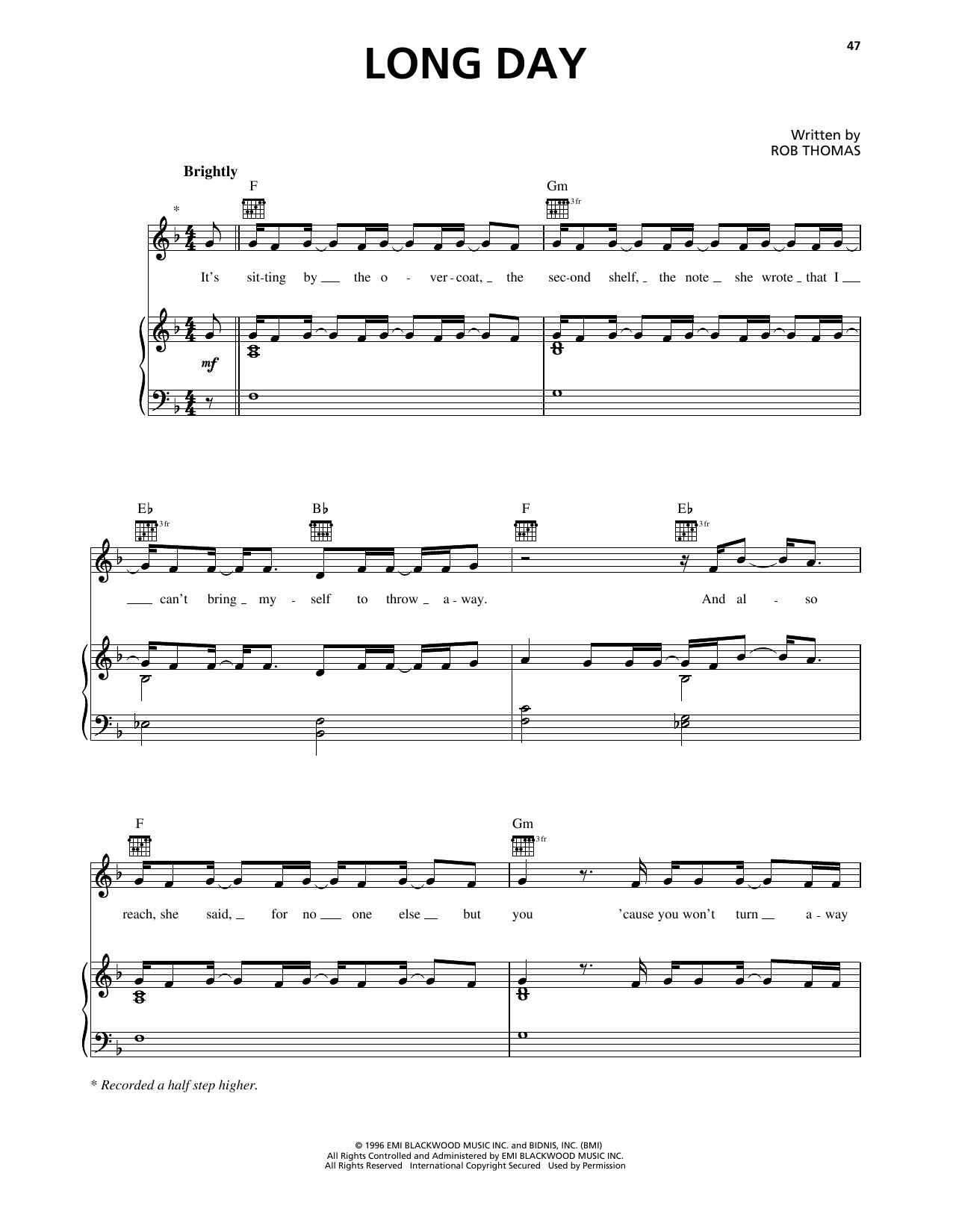 Learn to play Matchbox Twenty Long Day sheet music for Piano, Vocal & Guitar Chords (Right-Hand Melody) in minutes. Price: 7.8900$ Matchbox Twenty Long Day sheet music notes and chords arranged for Piano, Vocal & Guitar Chords (Right-Hand Melody)