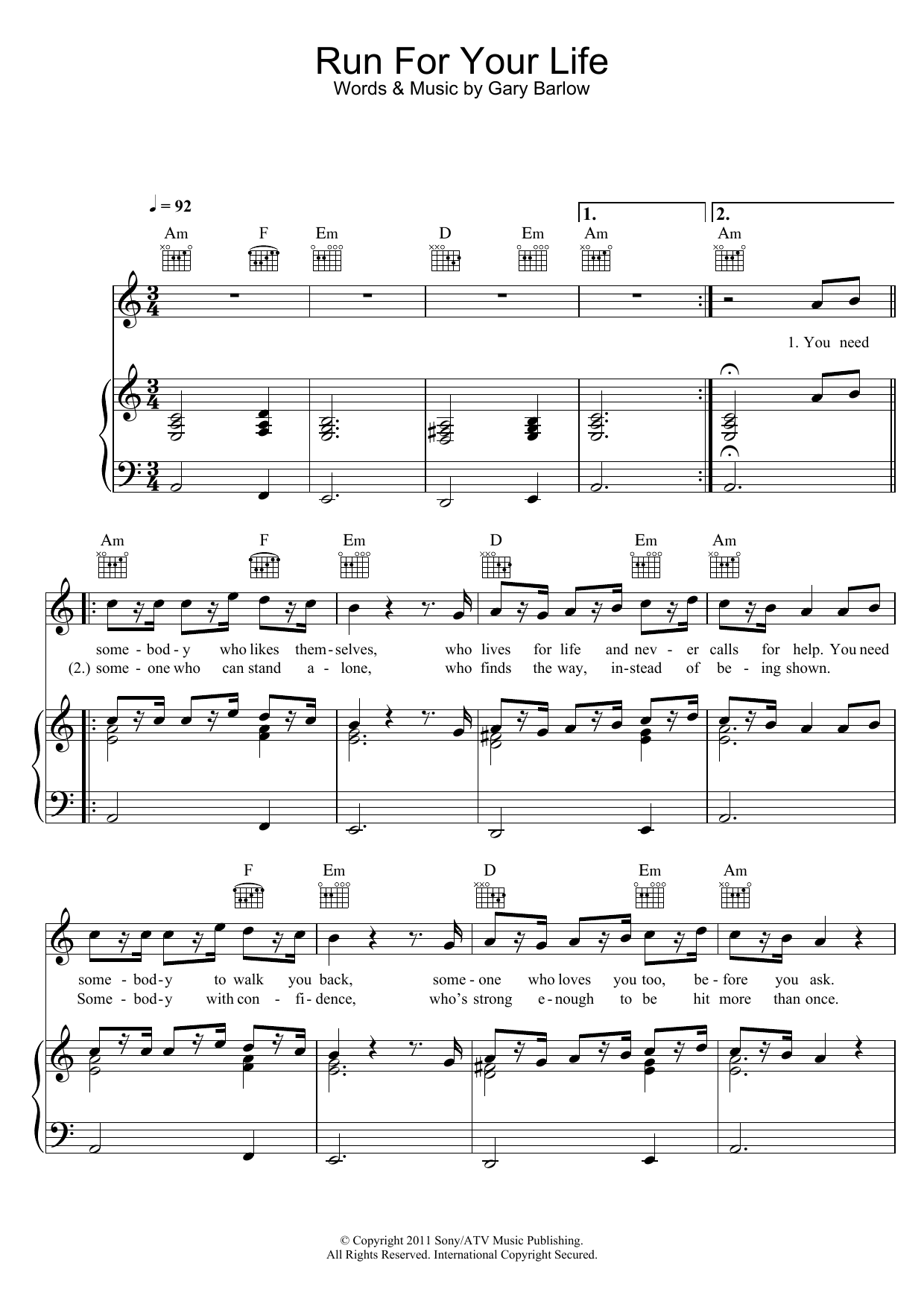 Learn to play Matt Cardle Run For Your Life sheet music for Piano, Vocal & Guitar Chords in minutes. Price: 7.8900$ Matt Cardle Run For Your Life sheet music notes and chords arranged for Piano, Vocal & Guitar Chords