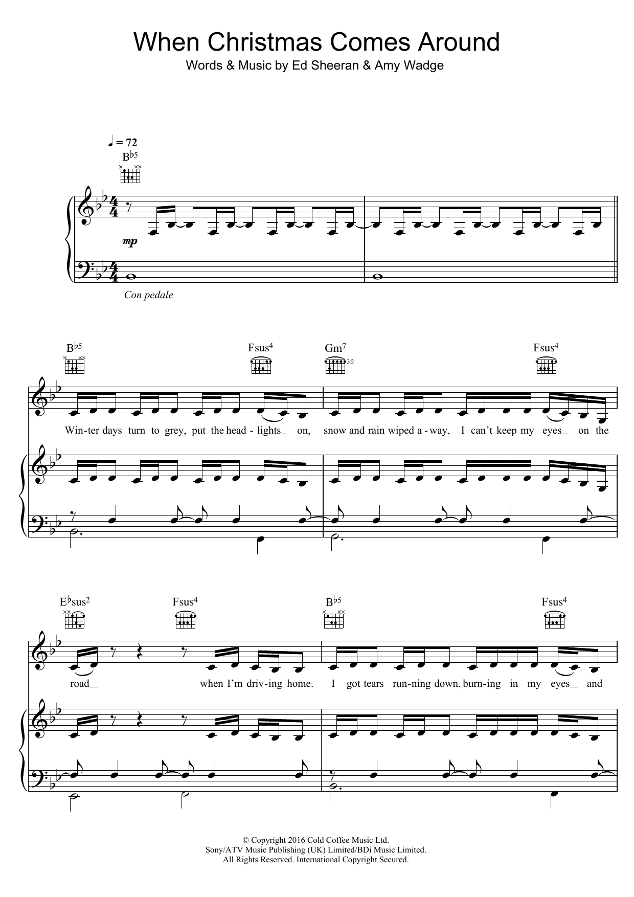 Learn to play Matt Terry When Christmas Comes Around sheet music for Piano, Vocal & Guitar Chords in minutes. Price: 7.8900$ Matt Terry When Christmas Comes Around sheet music notes and chords arranged for Piano, Vocal & Guitar Chords