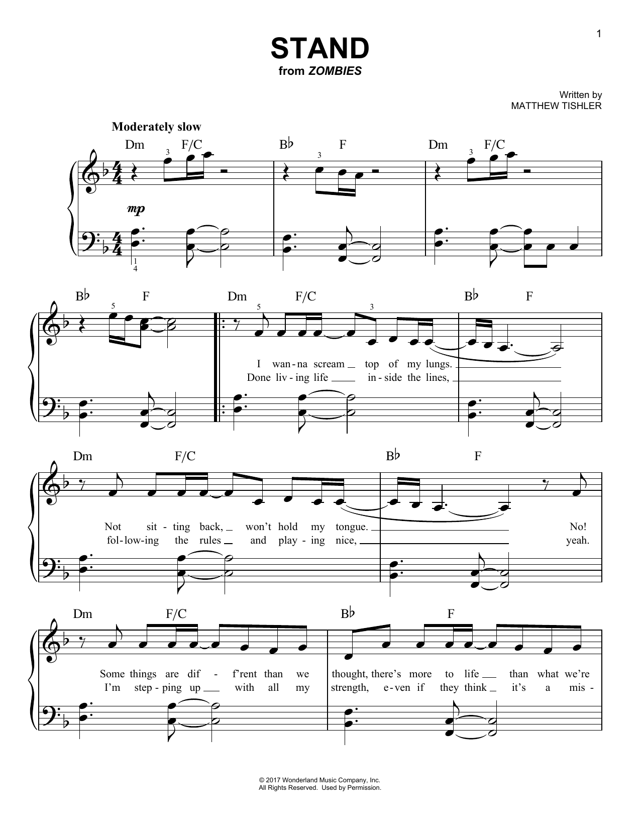 Learn to play Matthew Tichler Stand sheet music for Easy Piano in minutes. Price: 6.9900$ Matthew Tichler Stand sheet music notes and chords arranged for Easy Piano