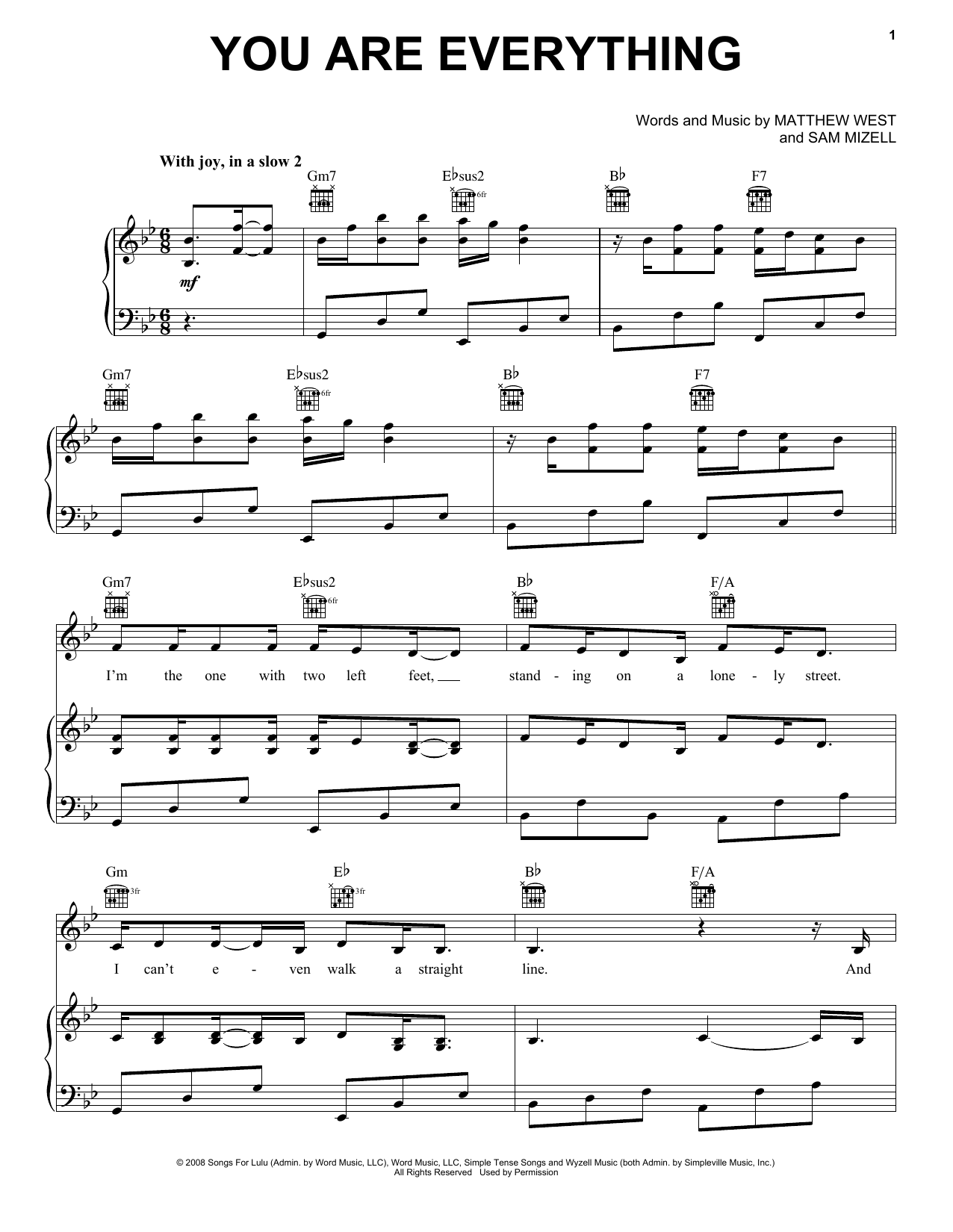 Learn to play Matthew West You Are Everything sheet music for Piano, Vocal & Guitar Chords (Right-Hand Melody) in minutes. Price: 7.8900$ Matthew West You Are Everything sheet music notes and chords arranged for Piano, Vocal & Guitar Chords (Right-Hand Melody)
