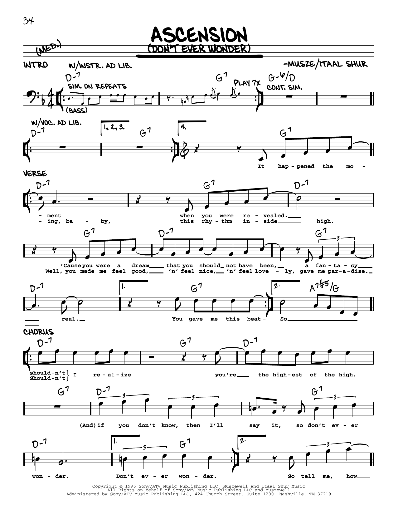 Maxwell Ascension (Don't Ever Wonder) sheet music notes and chords. Download Printable PDF.