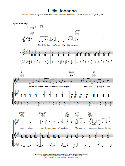Learn to play McFly Little Joanna sheet music for Piano, Vocal & Guitar Chords in minutes. Price: 7.8900$ McFly Little Joanna sheet music notes and chords arranged for Piano, Vocal & Guitar Chords