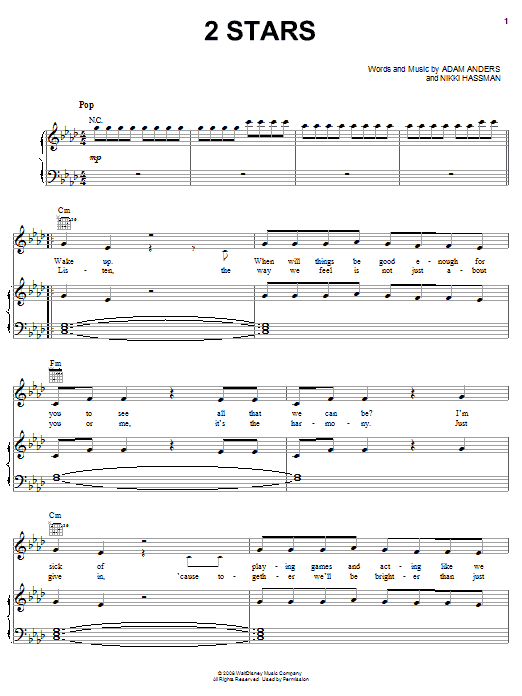Learn to play Meaghan Martin 2 Stars sheet music for Piano, Vocal & Guitar Chords (Right-Hand Melody) in minutes. Price: 7.8900$ Meaghan Martin 2 Stars sheet music notes and chords arranged for Piano, Vocal & Guitar Chords (Right-Hand Melody)
