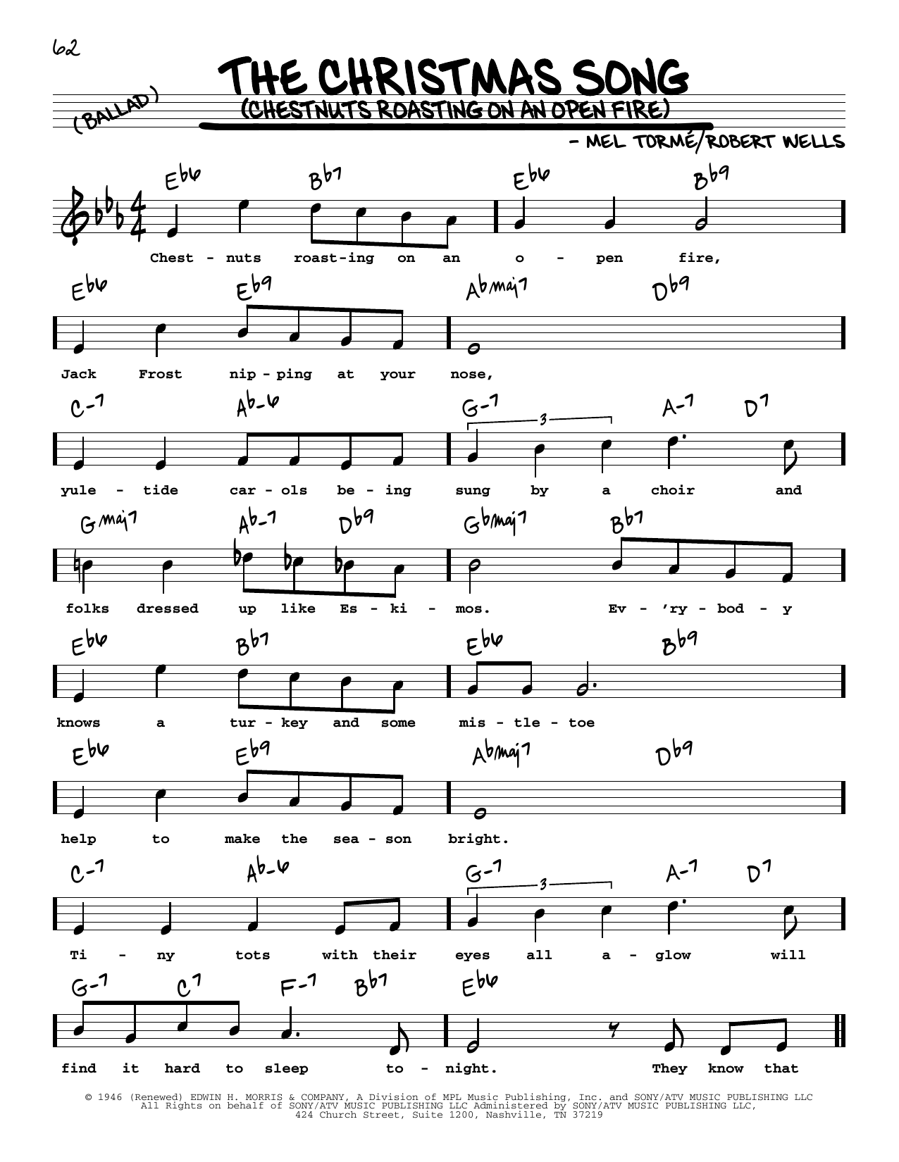 Mel Torme The Christmas Song (Chestnuts Roasting On An Open Fire) (High Voice) sheet music notes and chords. Download Printable PDF.