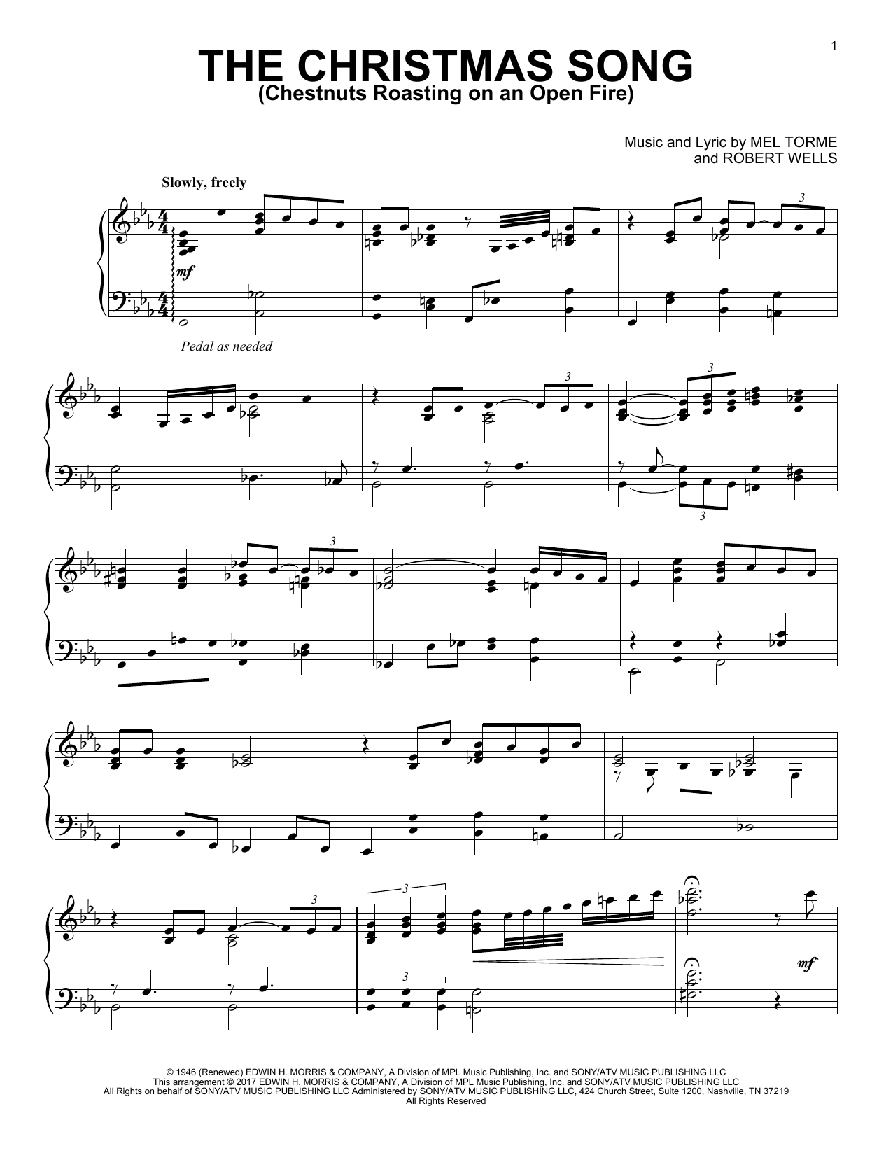 Mel Tormé The Christmas Song (Chestnuts Roasting On An Open Fire) [Jazz version] sheet music notes and chords. Download Printable PDF.