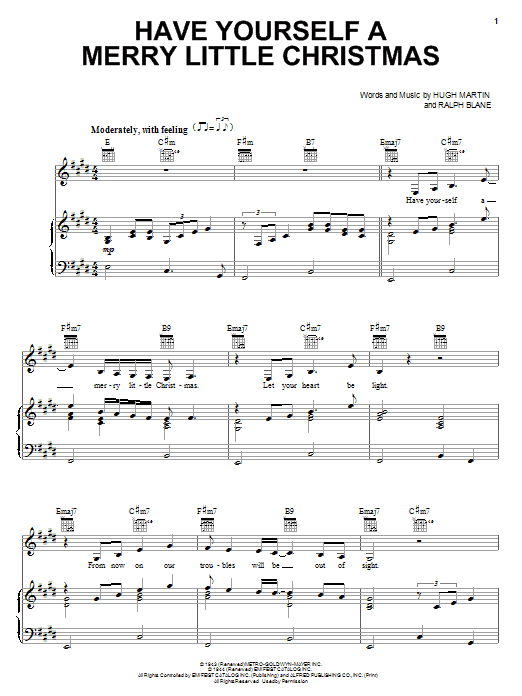 Melissa Etheridge Have Yourself A Merry Little Christmas sheet music notes and chords. Download Printable PDF.