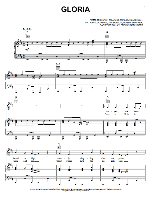 MercyMe Gloria sheet music notes and chords. Download Printable PDF.