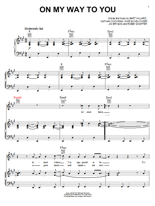Learn to play MercyMe On My Way To You sheet music for Piano, Vocal & Guitar Chords (Right-Hand Melody) in minutes. Price: 7.8900$ MercyMe On My Way To You sheet music notes and chords arranged for Piano, Vocal & Guitar Chords (Right-Hand Melody)